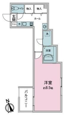 洋室８．５帖＋物入２ヶ所付の間取りです♪