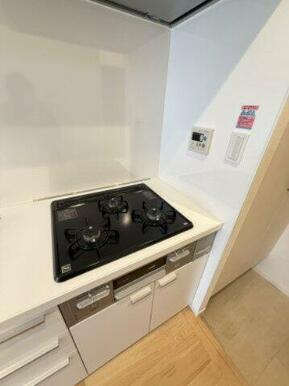 ３口コンロで料理がしやすい