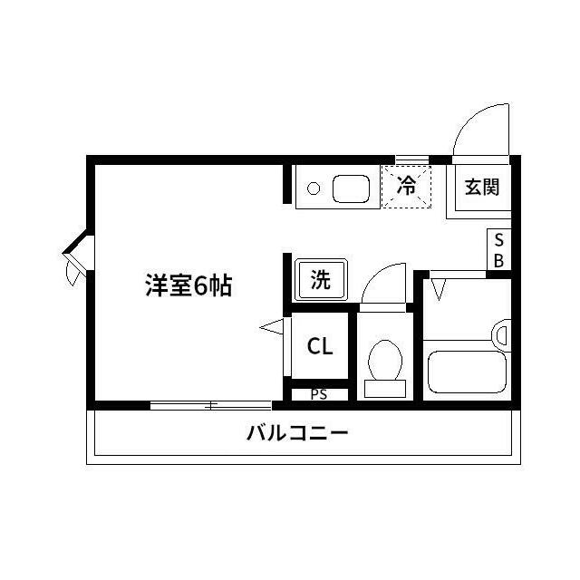 使いやすいシンプルな間取りに広々としたバルコニー！
