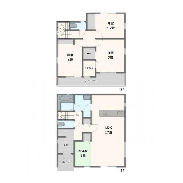 2号棟　4LDK+サービスルーム+WIC+SC+リネン庫