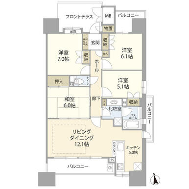 家族それぞれ個室を持つも良し、部屋を用途で分けるも良し