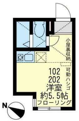 ２０２　洋室約５．５帖＋ロフト約３．２帖