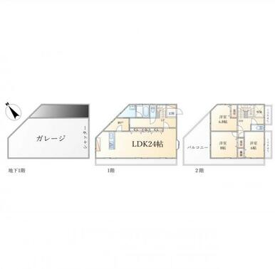 間取図です。図面と異なる場合は現況を優先させていただきます。
