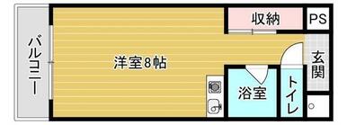 ワンルーム（洋室８帖）