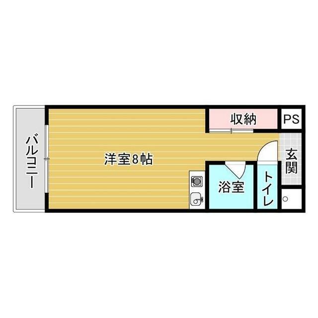 ワンルーム（洋室８帖）