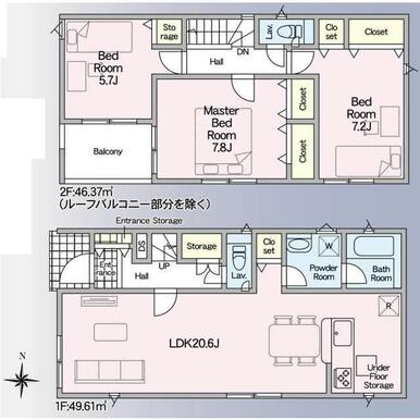4号棟の間取り図です。