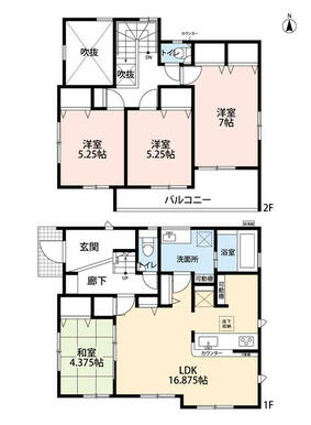 引き戸を閉めて、和室を客間として使って頂ける間取りです