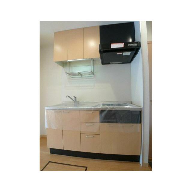 ２口ガスコンロ・グリル付のシステムキッチン☆引き出しも充実♪