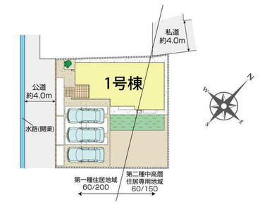 富士市宮島1棟 区画図