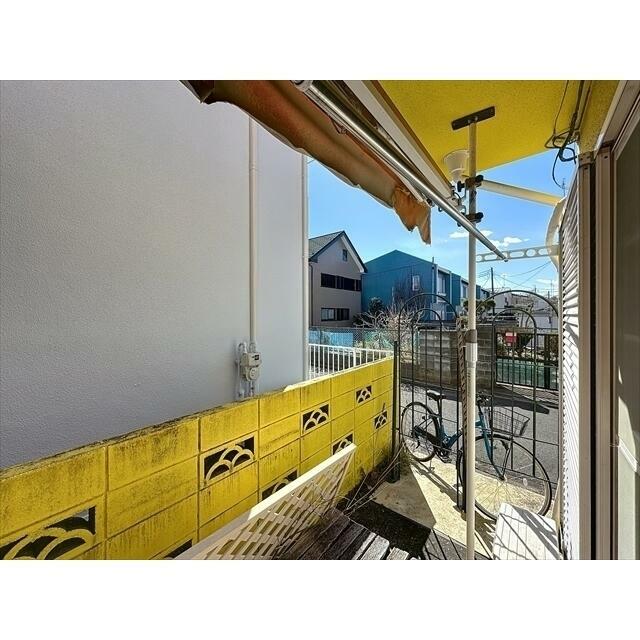 洗濯物はこちらで干せます