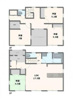 1号棟・4LDK+WIC+ストレージルーム