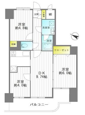 ８階部分で開放的な眺望！全室フローリングお掃除ラクラク♪