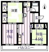 間取りは洋６洋６和４．５になります。