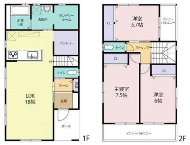 互いの階の様子が察知でき、コミュニケーションがしやすいリビングイン階段