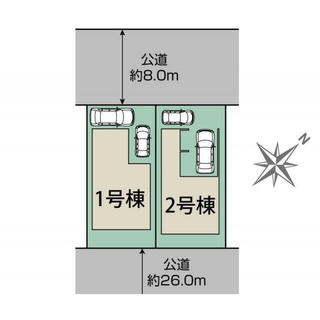 札幌市厚別区厚別北2条2丁目2棟　区画図