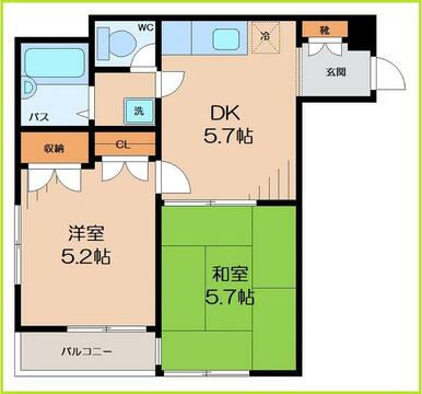 丁度良い感じのお部屋の広さが魅力です。