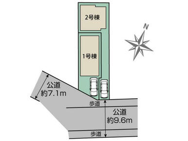 江戸川区鹿骨3丁目2棟 区画図