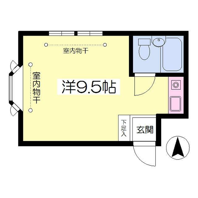 洋室9.5帖のワンルーム！