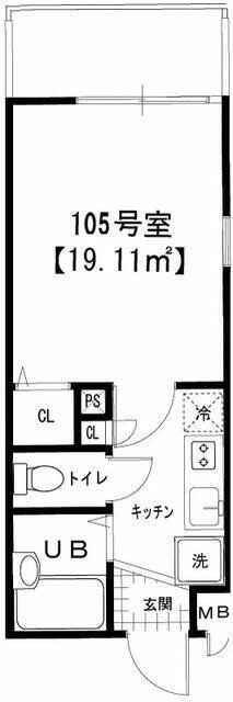 ティアラ梶ヶ谷弐番館 1階 1K