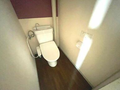 落ち着いた色調のトイレです