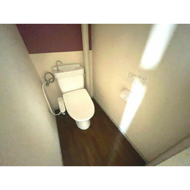 落ち着いた色調のトイレです
