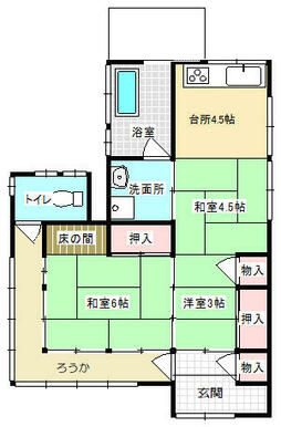 母屋間取り