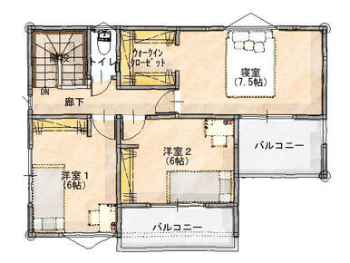 ２階間取り図