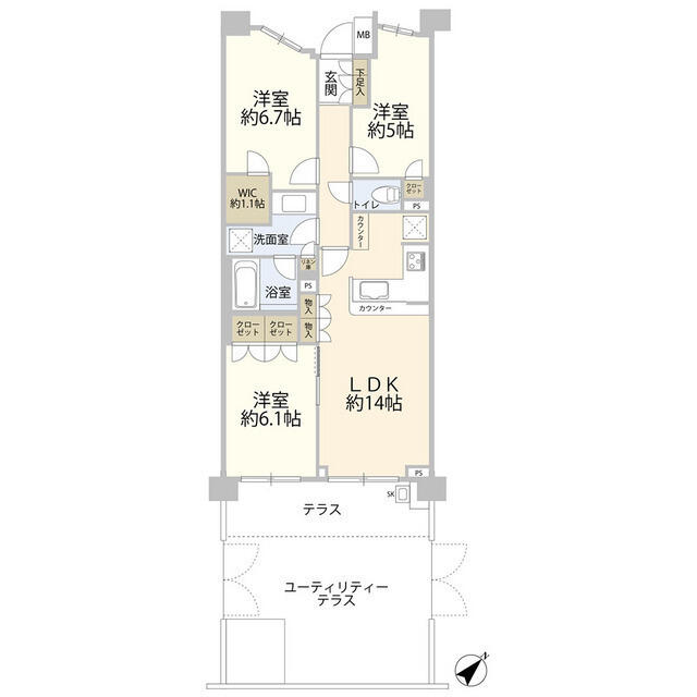 パークホームズ千歳烏山ガーデンズコートＷＥＳＴ棟