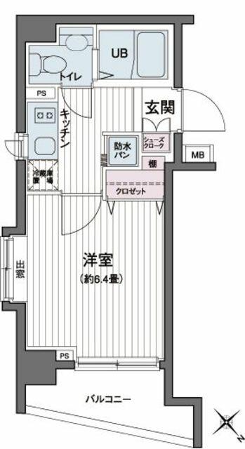 エコロジー都立大学レジデンス 6階 1K