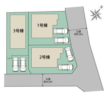 大野城市乙金東3丁目3棟 区画図