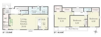 2号棟　間取図