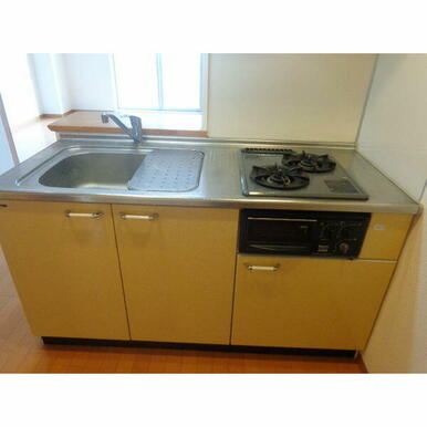 2口コンロのカウンターキッチンです♪