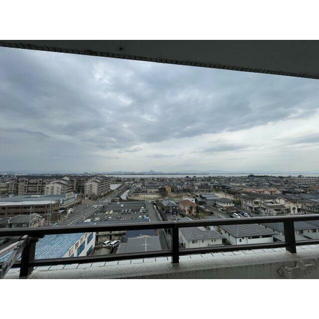 ベランダから琵琶湖パノラマ眺望
