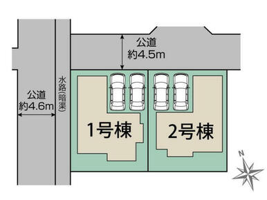 幸手市東4丁目2棟 区画図