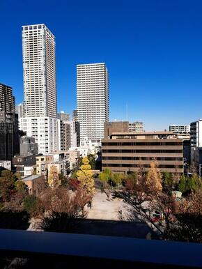 ベランダからの景観、公園が隣接