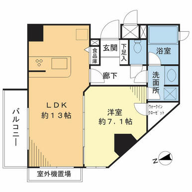 洋室からも水回りにアクセス可能な動線が特徴的。開口部が多く開放的なＬＤで素敵なおうちライフを。