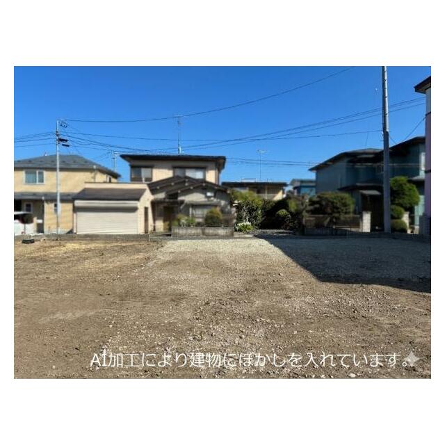 敷地奥から道路に向かって