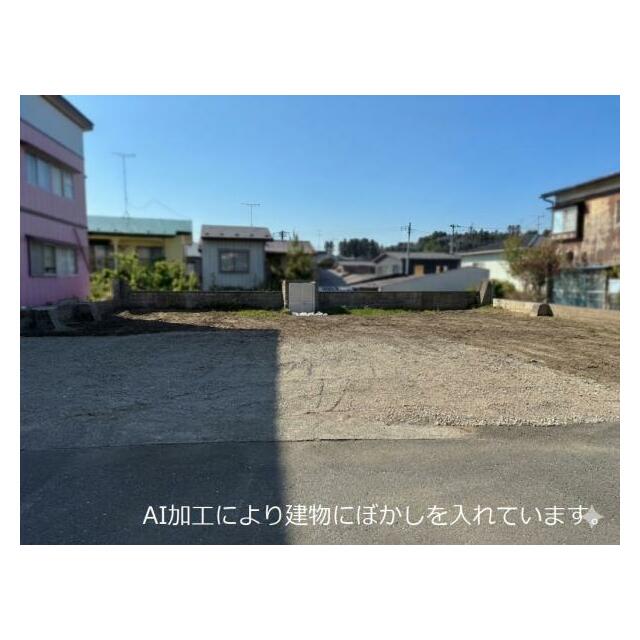 道路から正面に向かって撮影