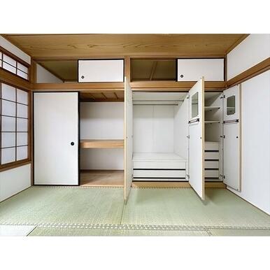 和室にはそれぞれ収納付きです