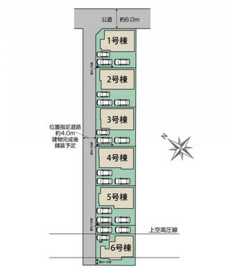 三島市徳倉1丁目6棟 区画図
