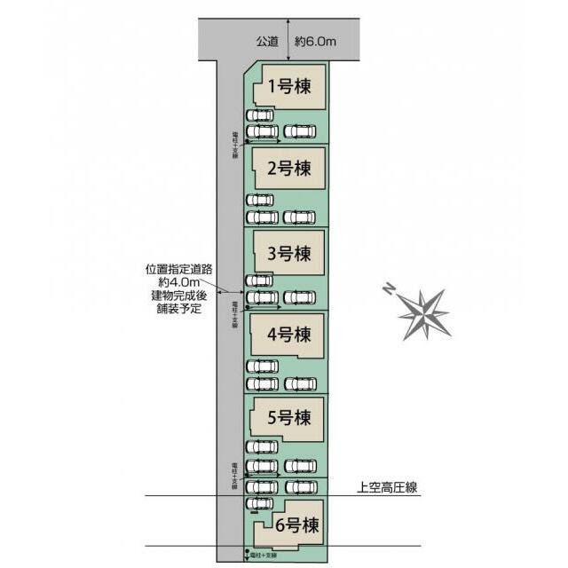 三島市徳倉1丁目6棟 区画図