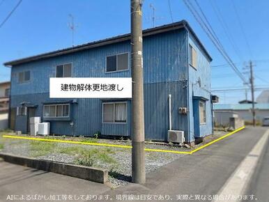 北西側より敷地を撮影