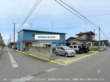 南西側より敷地を撮影