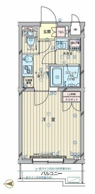 ルーブル武蔵中原弐番館 2階 1K