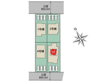 深谷市上柴町西1丁目4棟 区画図