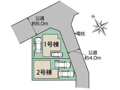 川口市差間2丁目2棟 区画図