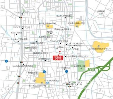 カーナビ案内：坂井市丸岡町巽町３丁目１０４－１０付近