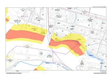 急傾斜地崩落警戒区域です