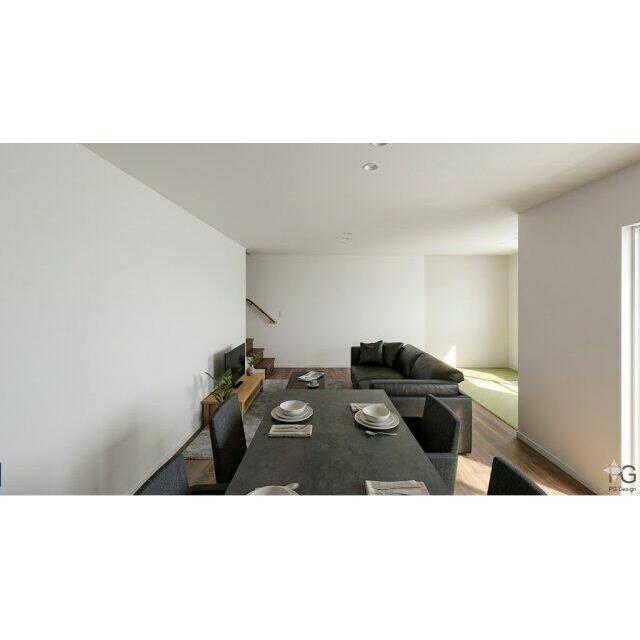 カウンターキッチンから全体が見られるのでお料理中も安心です♪