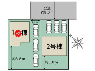 札幌市豊平区月寒東2条17丁目2棟 区画図